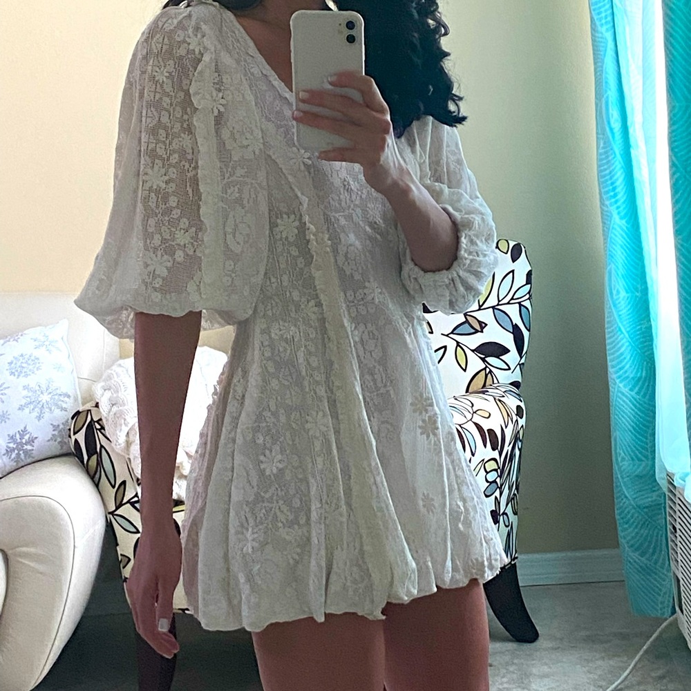 Wear it once . Love the dress , so feminine.